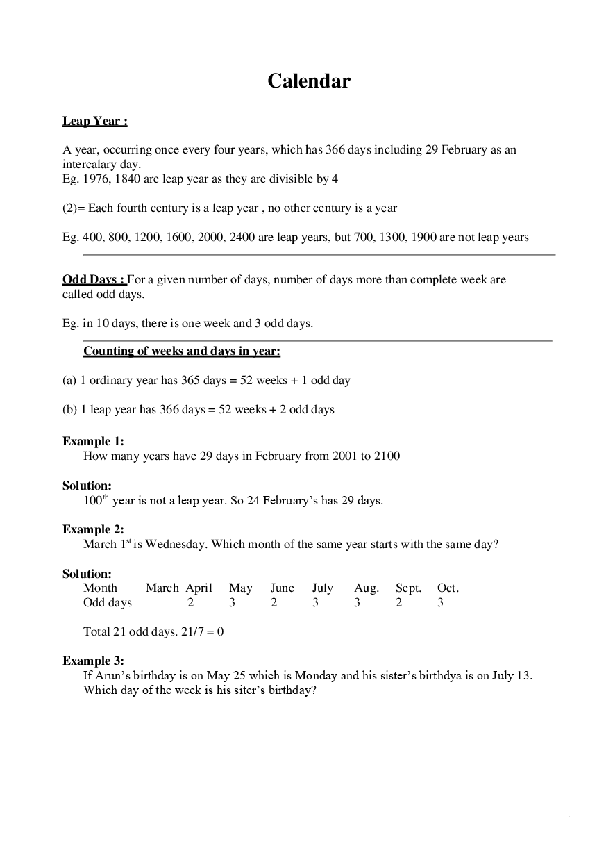 Calendar Question With Solution For CLAT - Page 4