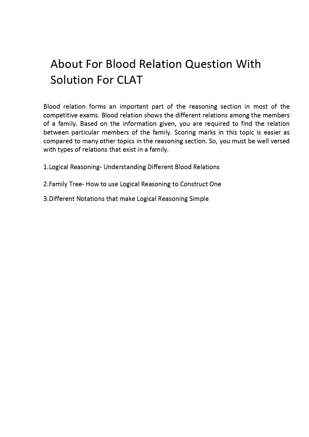 Blood Relation Question With Solution For CLAT - Page 3