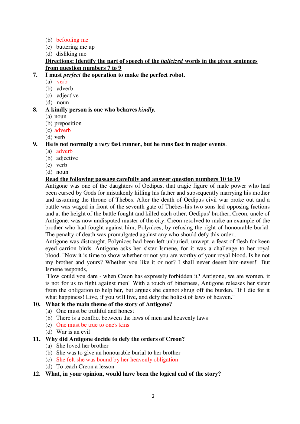 CLAT Question Paper With Answer 2010 - Page 3