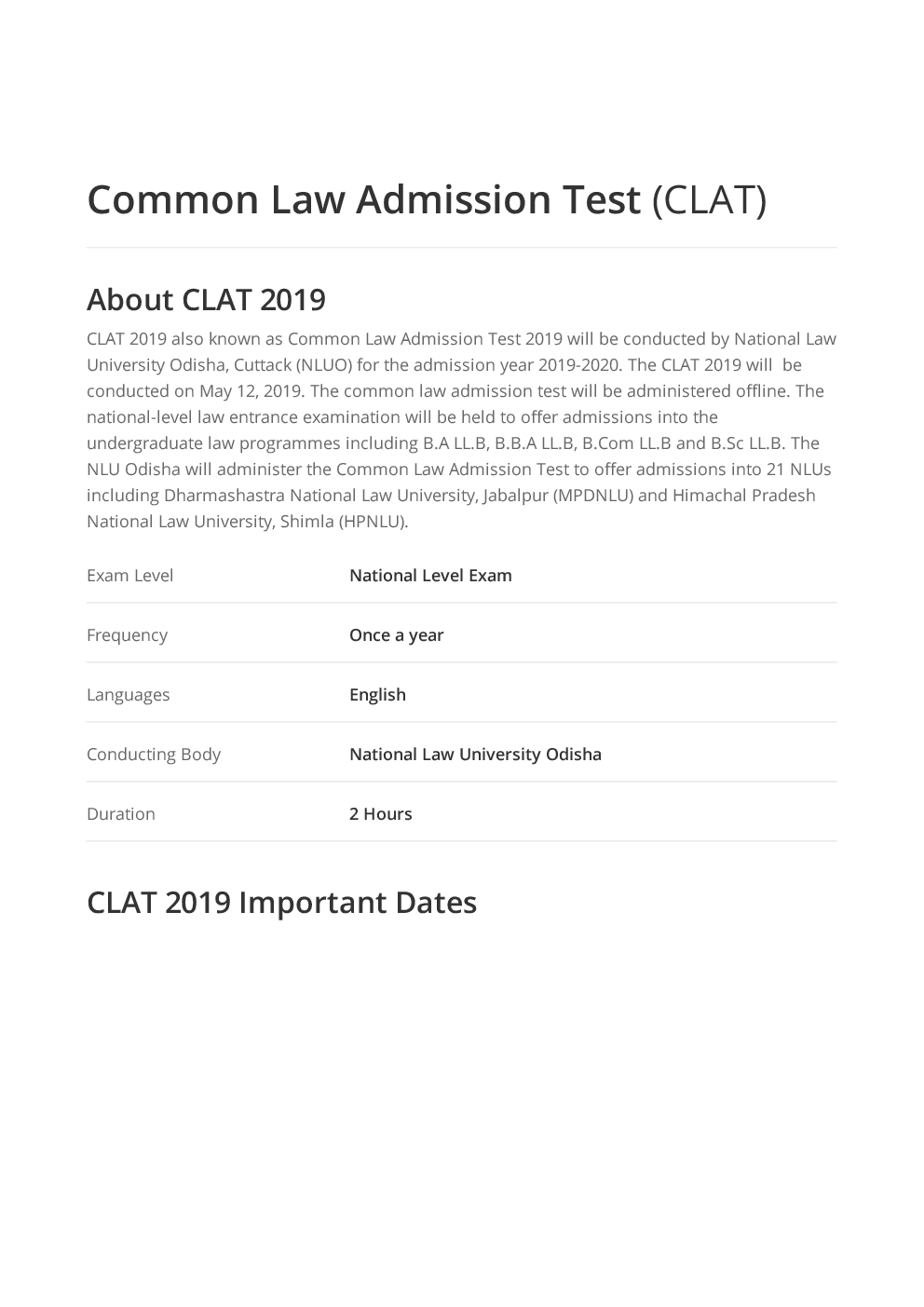 Broucher For CLAT 2019 - Page 2