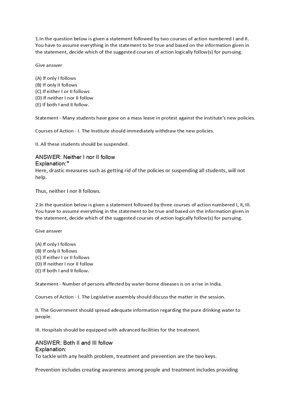 Statement Action Question With Solution For CLAT - Page 4