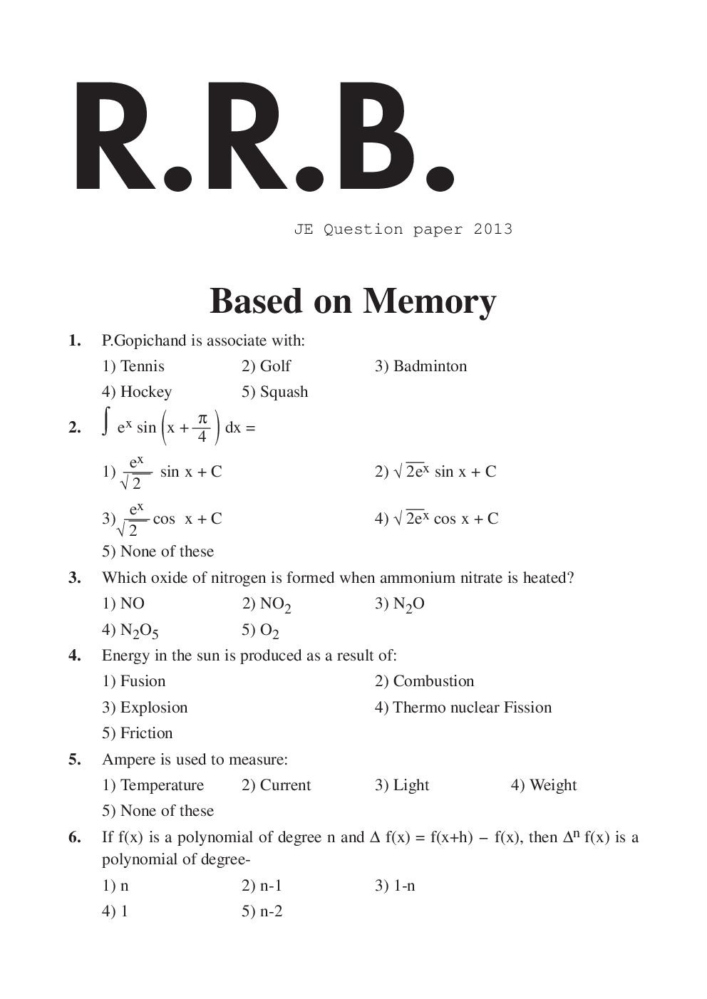 RRB JE Previous Year Question With Solution 2013 - Page 2