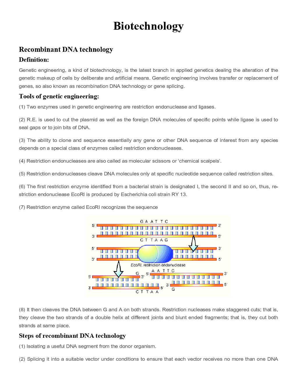 Biology Biotechnology Revision Notes & Solved Examples - Page 3