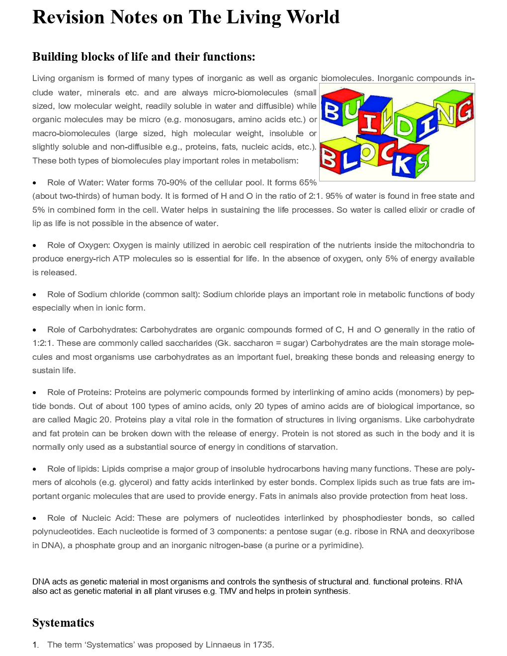 Biology Diversity In the Living World Revision Notes & Solved Examples - Page 3