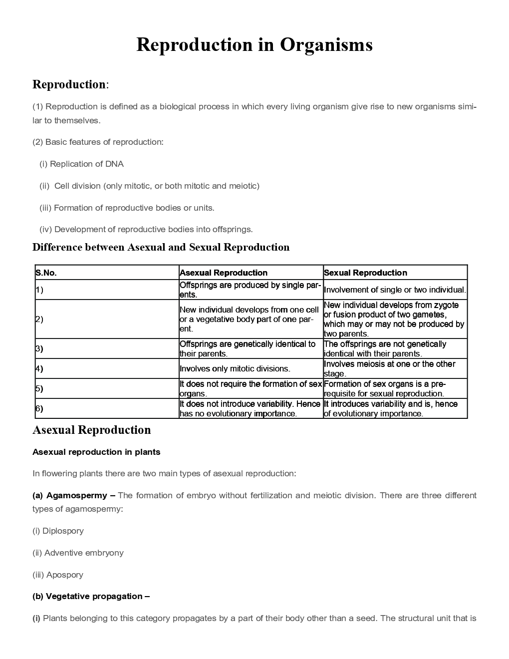 Biology Reproduction Revision Notes & Solved Examples - Page 3