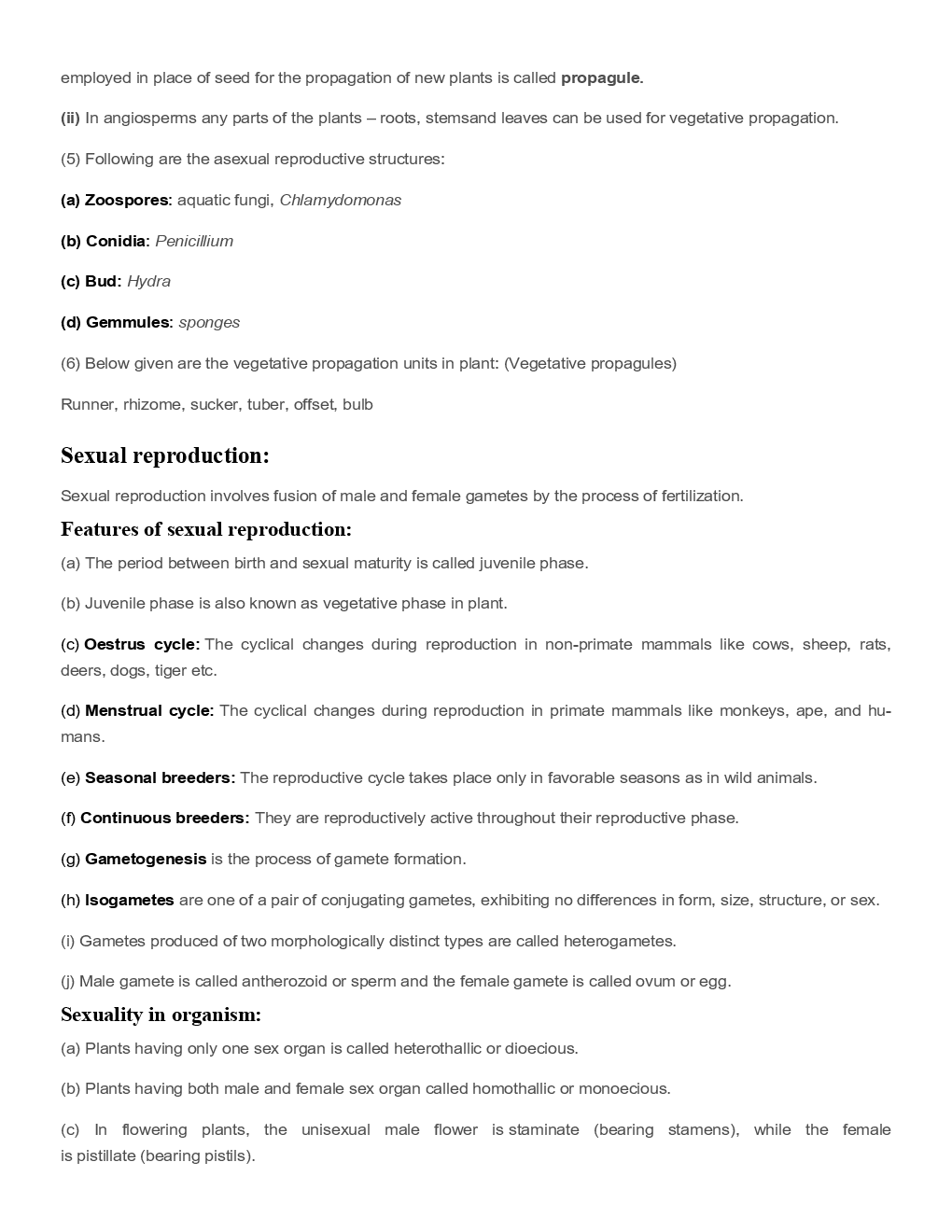 Biology Reproduction Revision Notes & Solved Examples - Page 4