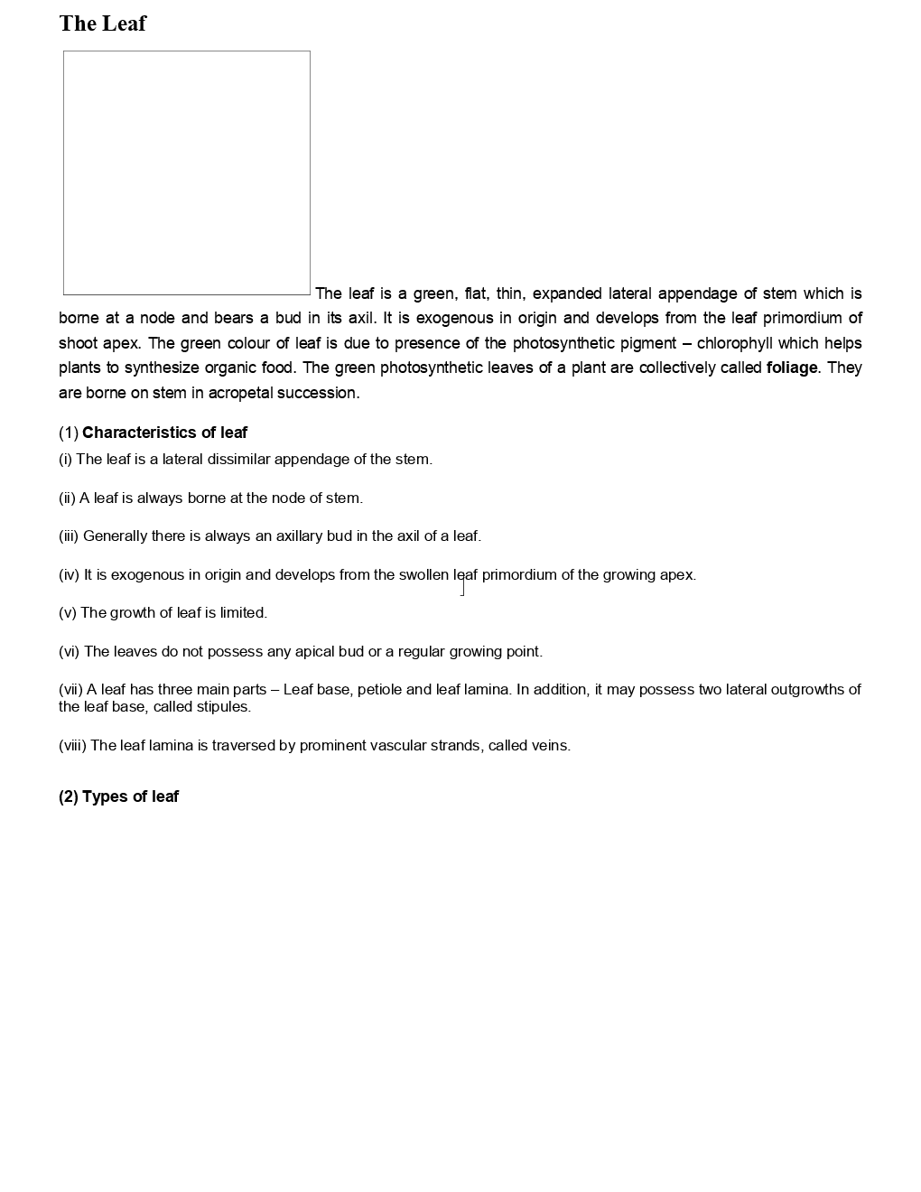 Biology Structural Organization In Plants And Animals Revision Notes & Solved Examples - Page 5