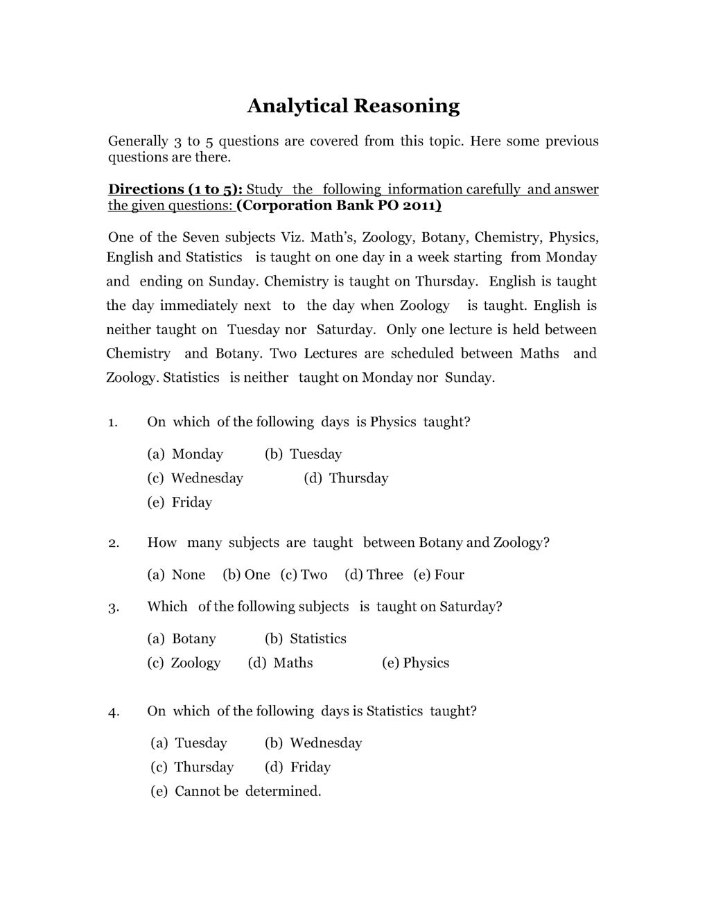 Analytical Reasoning MCQ For RRB JE - Page 4