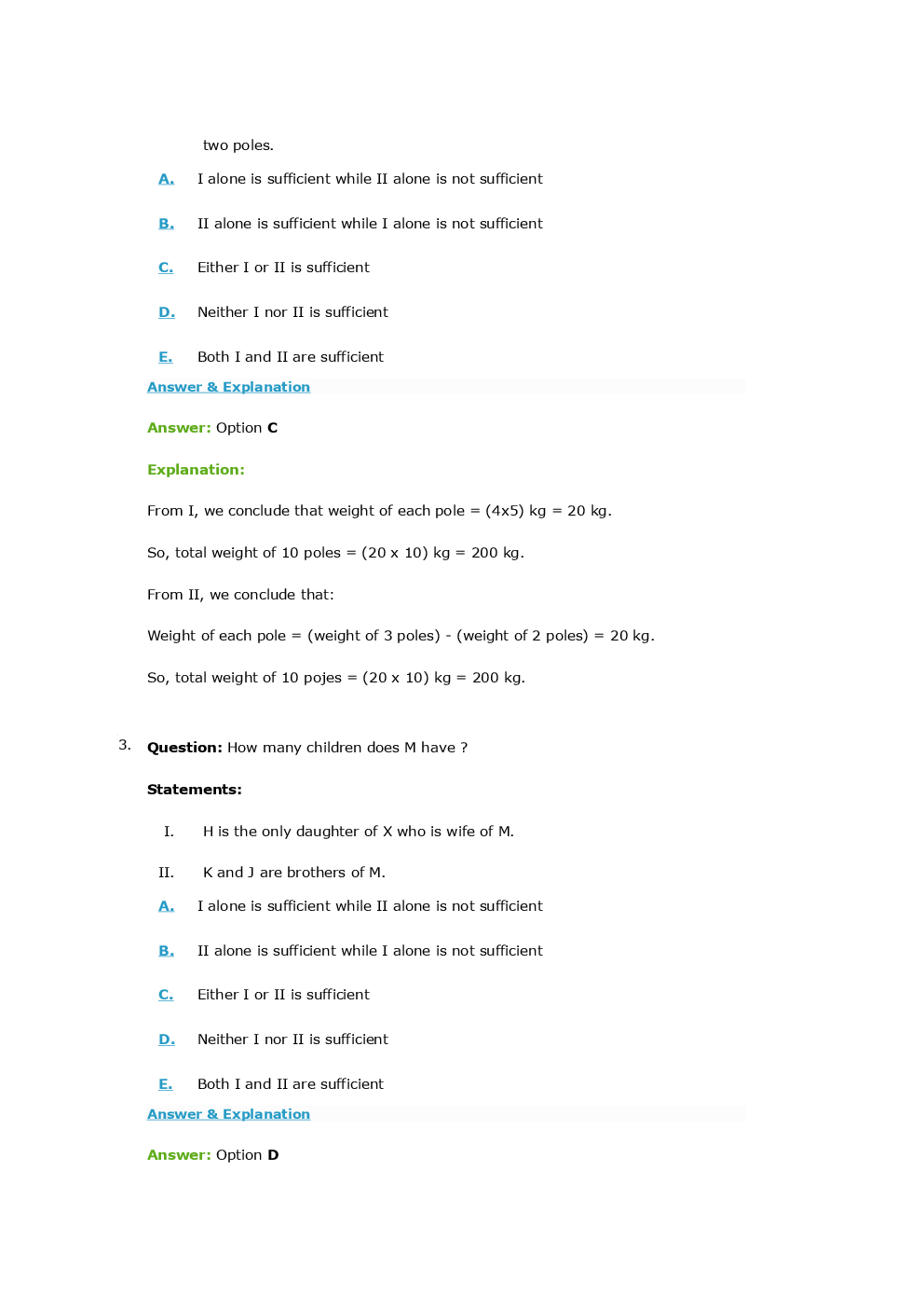 Data Sufficiency MCQ For RRB JE - Page 5