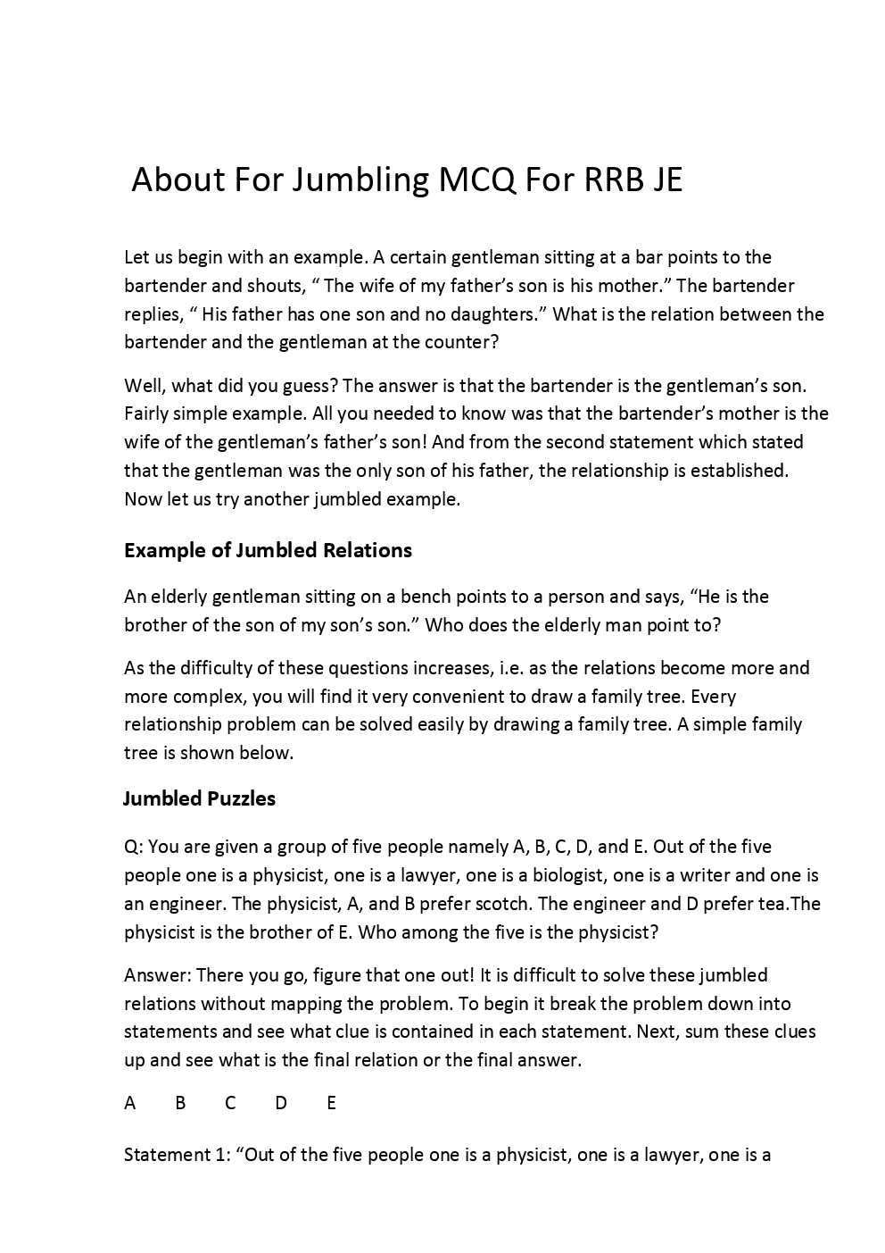 Jumbling MCQ For RRB JE - Page 3