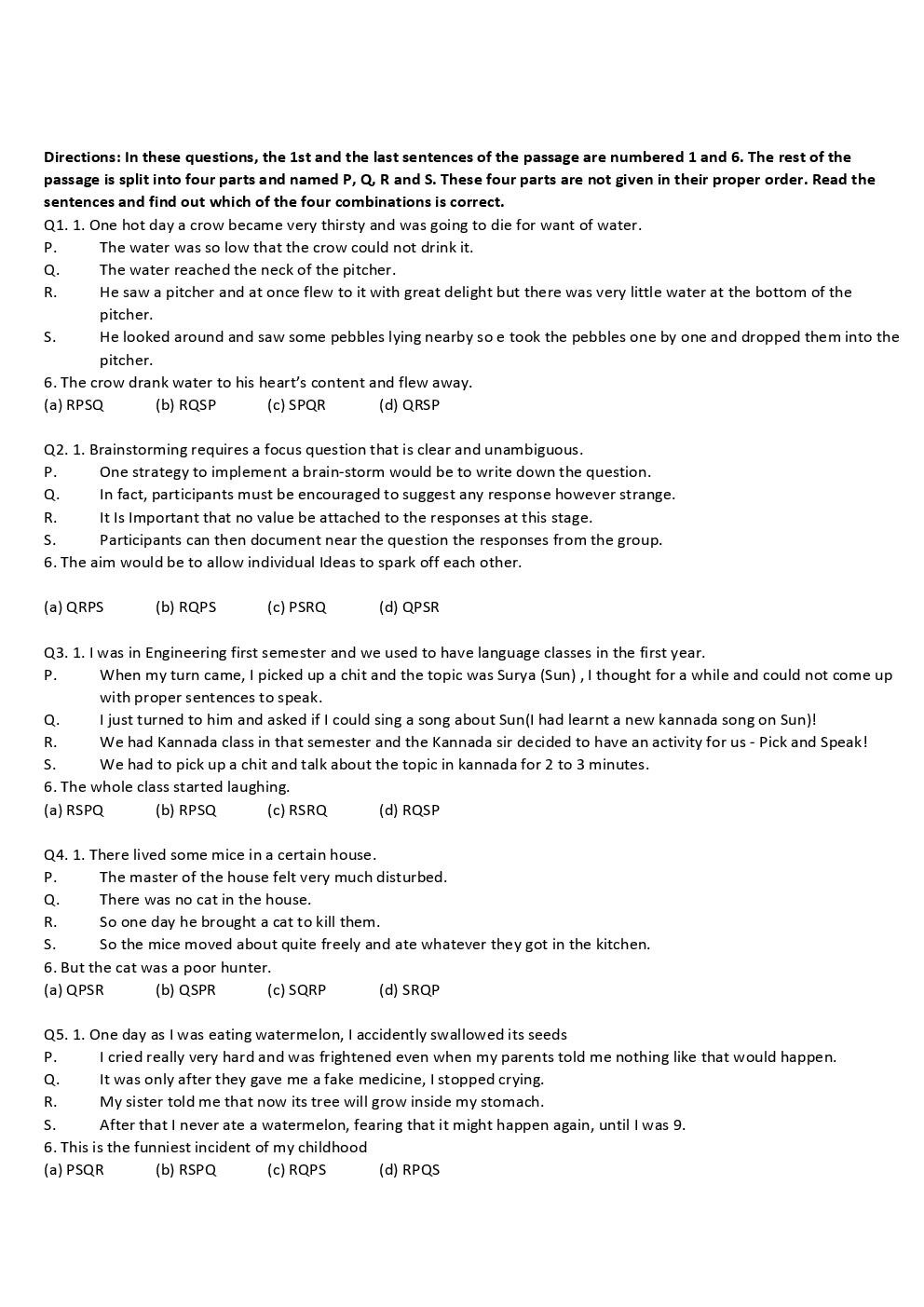 Jumbling MCQ For RRB JE - Page 5