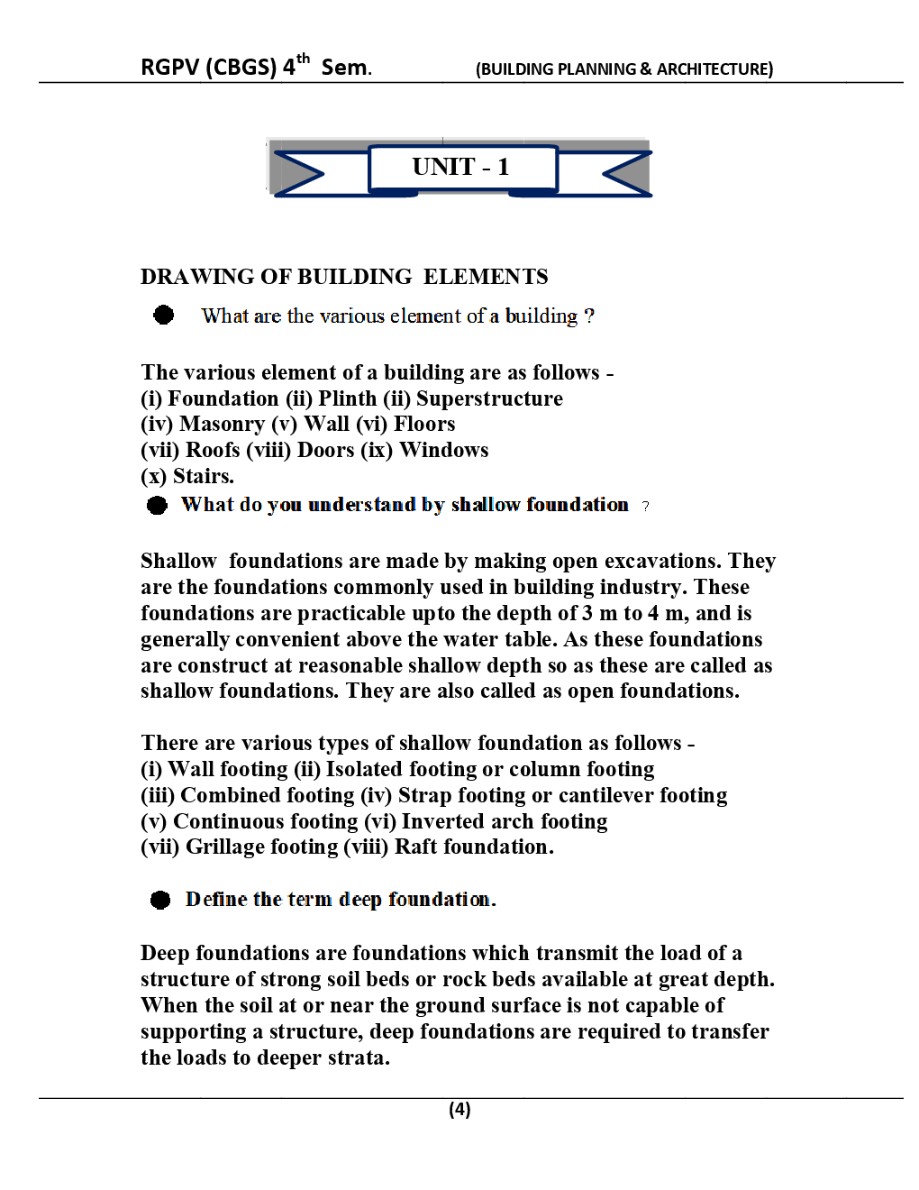 Building Planning & Architecture For RGPV BE 4th Sem Civil Engineering - Page 5