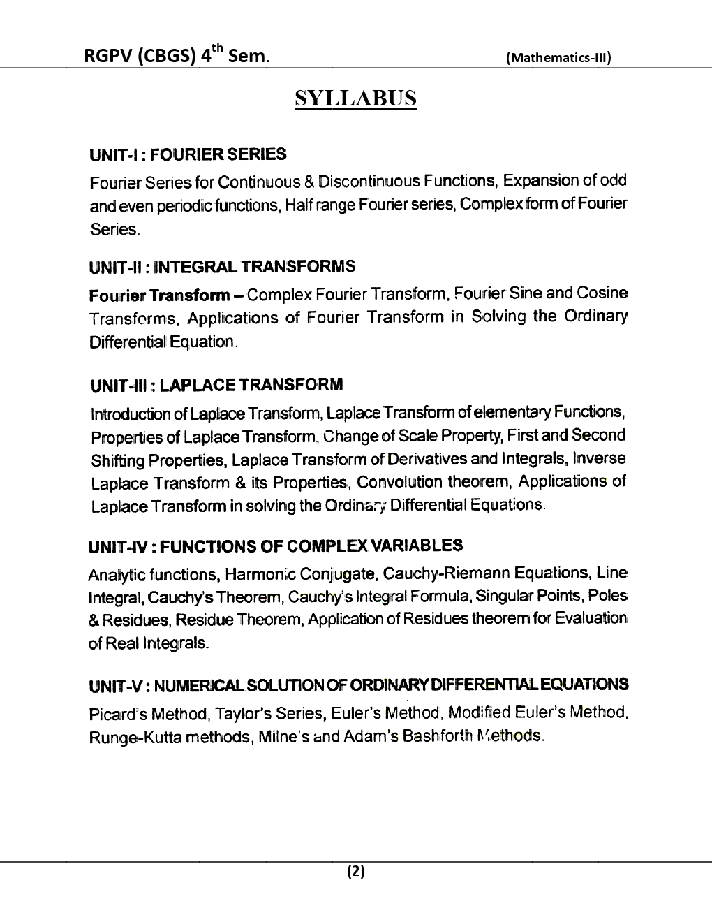 Mathematics - III For RGPV BE 4th Sem Engineering - Page 3