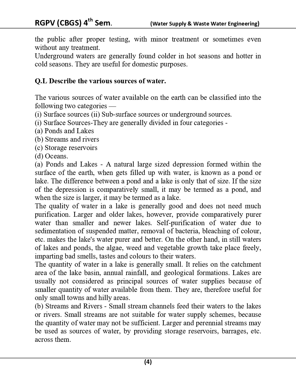 Water Supply & Waste Water Engineering For RGPV BE 4th Sem Civil Engineering - Page 5