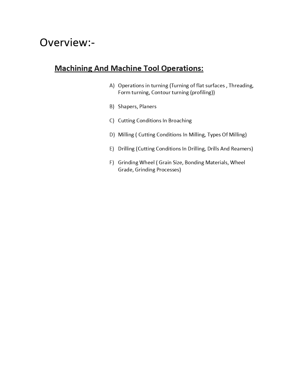 Machining And Machine Tool Operations Study Material - Page 3