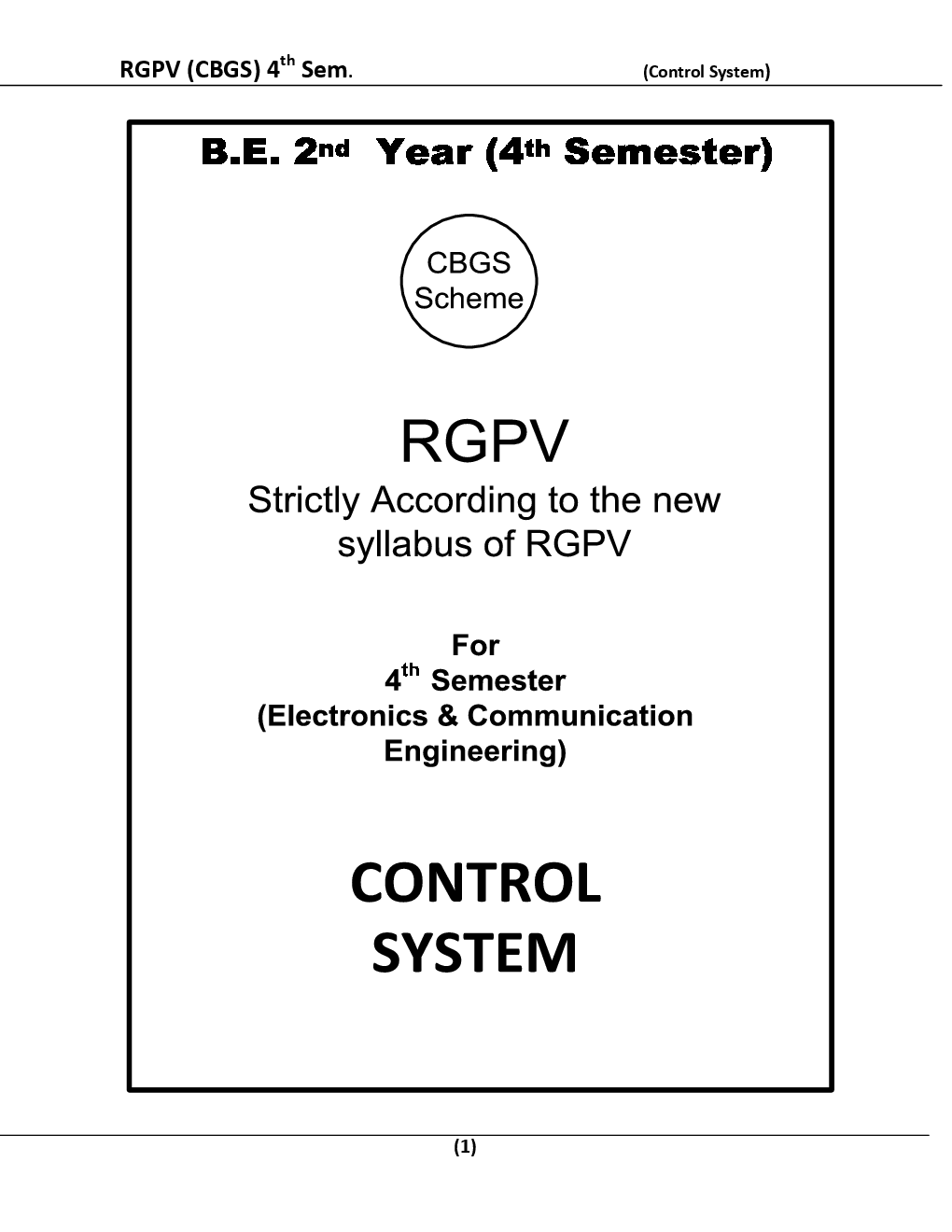 Control System For RGPV BE 4th Sem Electronics & Communication Engineering - Page 2