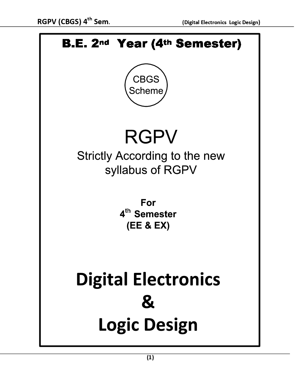 Digital Electronics Logic Design For RGPV BE 4th Sem Electronics & Communication Engineering - Page 2