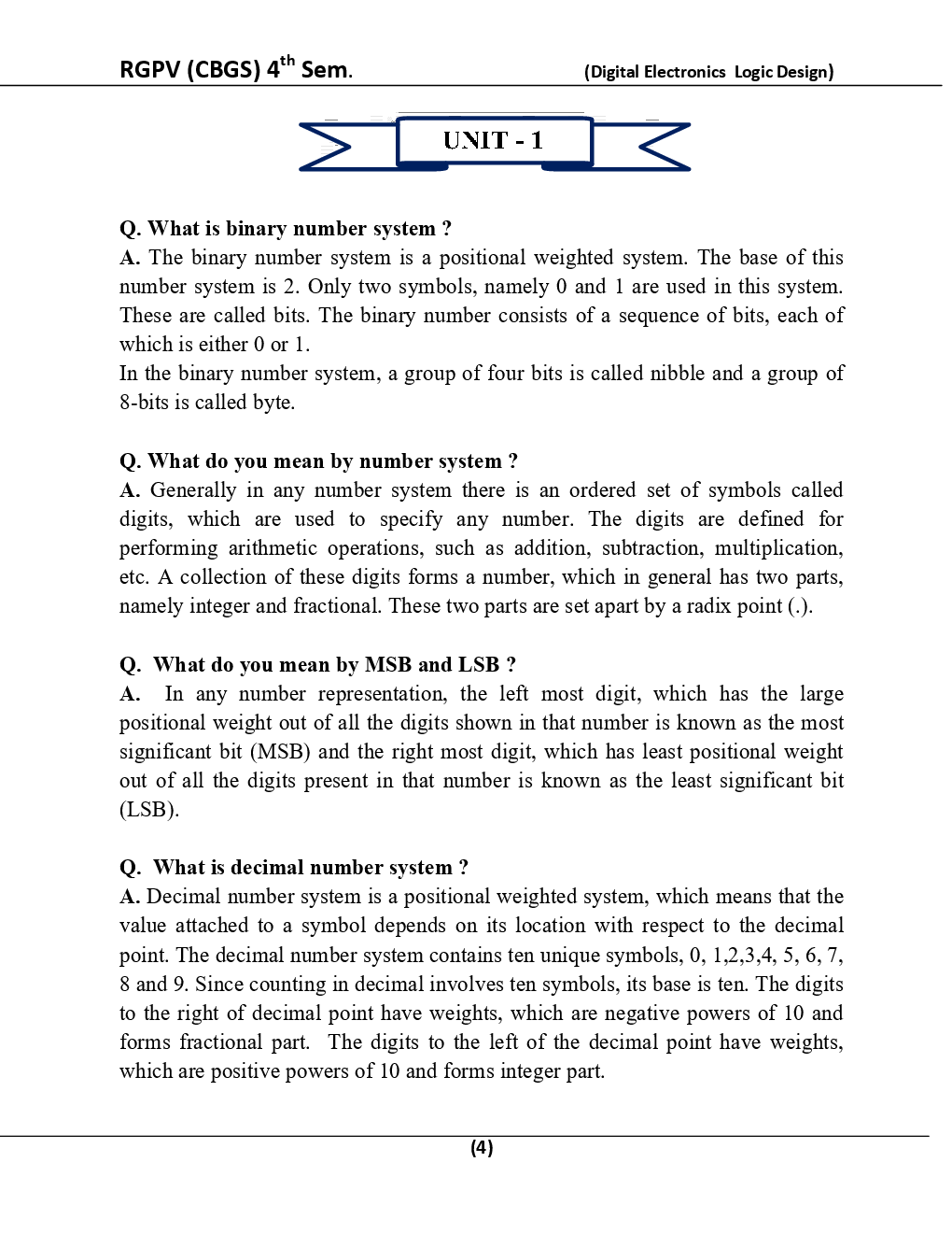 Digital Electronics Logic Design For RGPV BE 4th Sem Electronics & Communication Engineering - Page 5