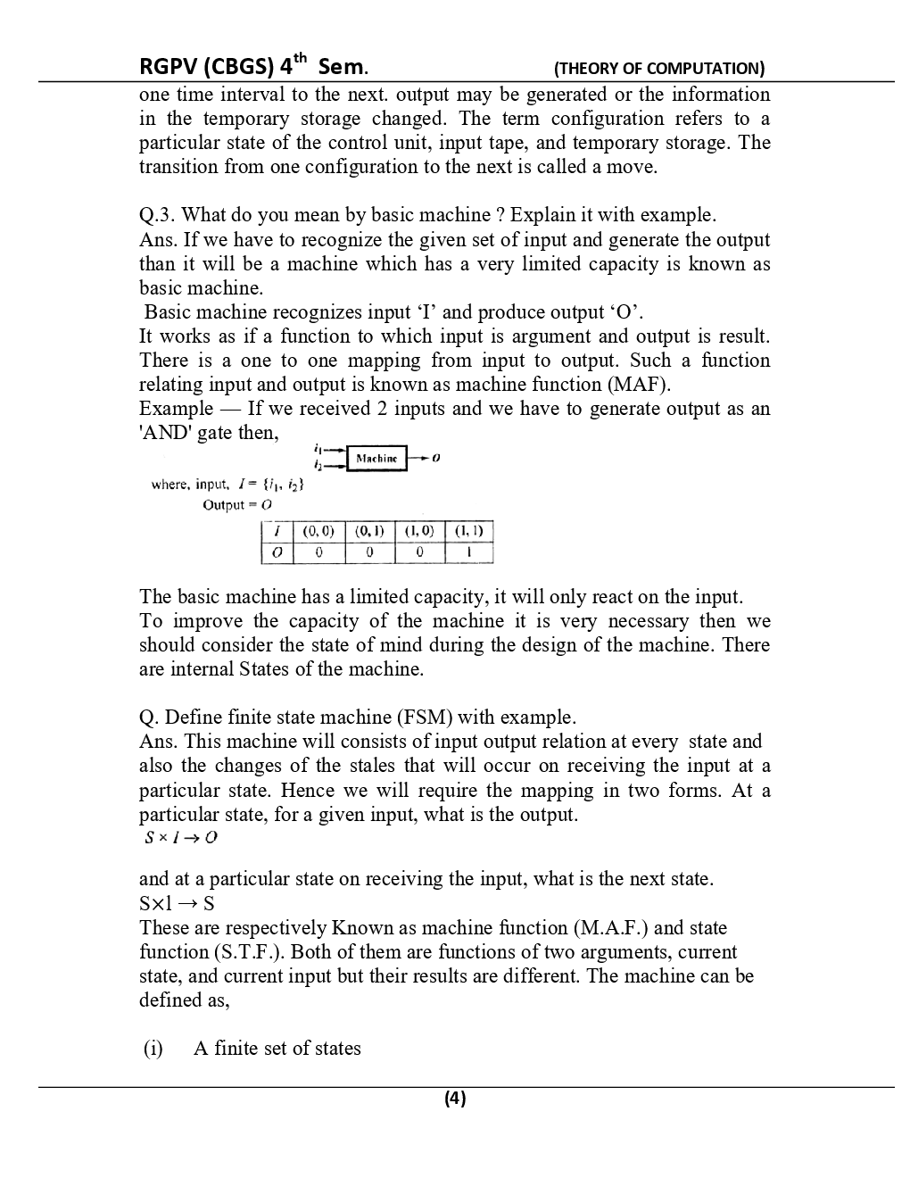 Theory Of Computation For RGPV BE 4th Sem Computer Science Engineering - Page 5