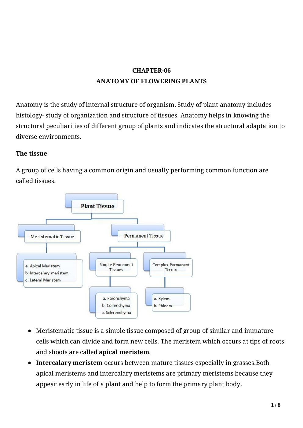 Biology-Anatomy Of Flowering Plants Class11 - Page 3