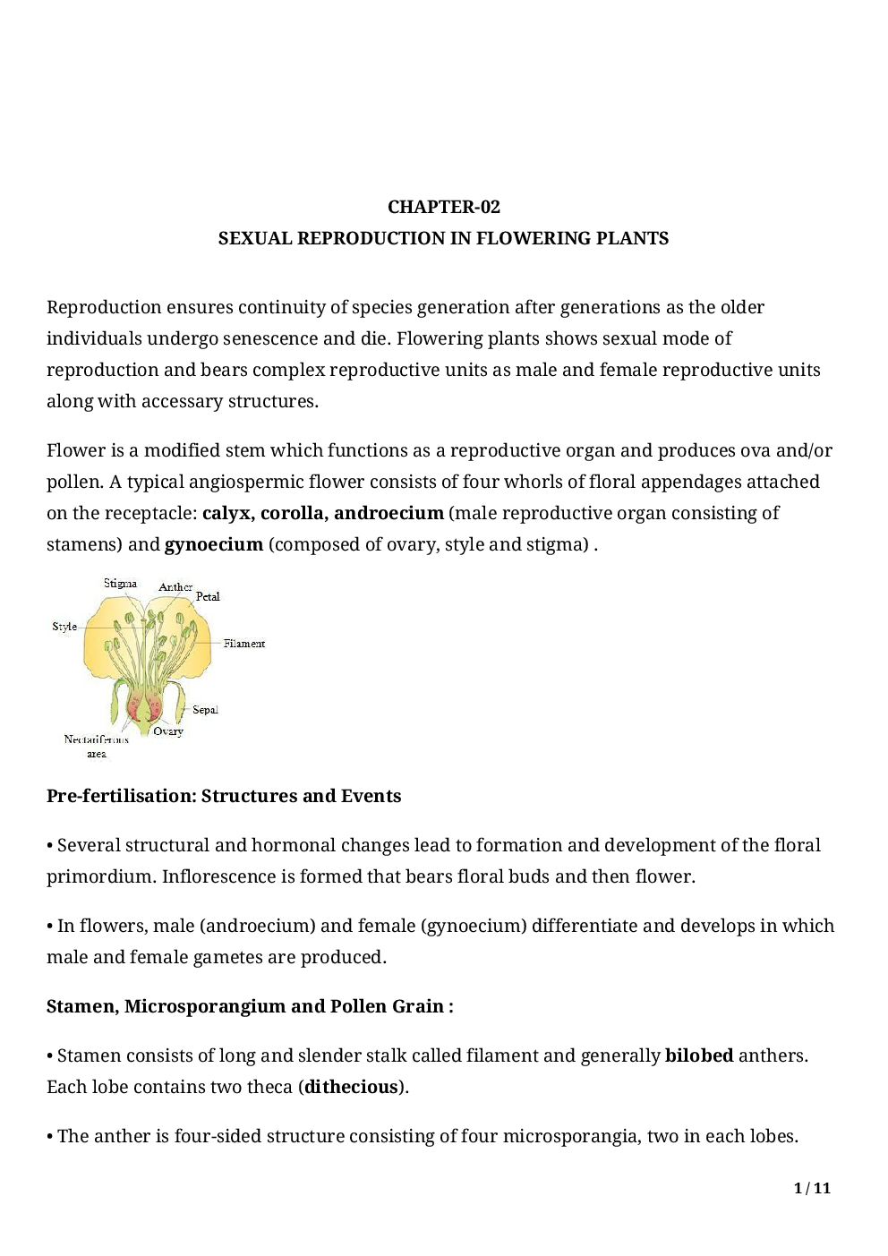Biology-Sexual Reproduction In Flowering Plants Class 12th - Page 4