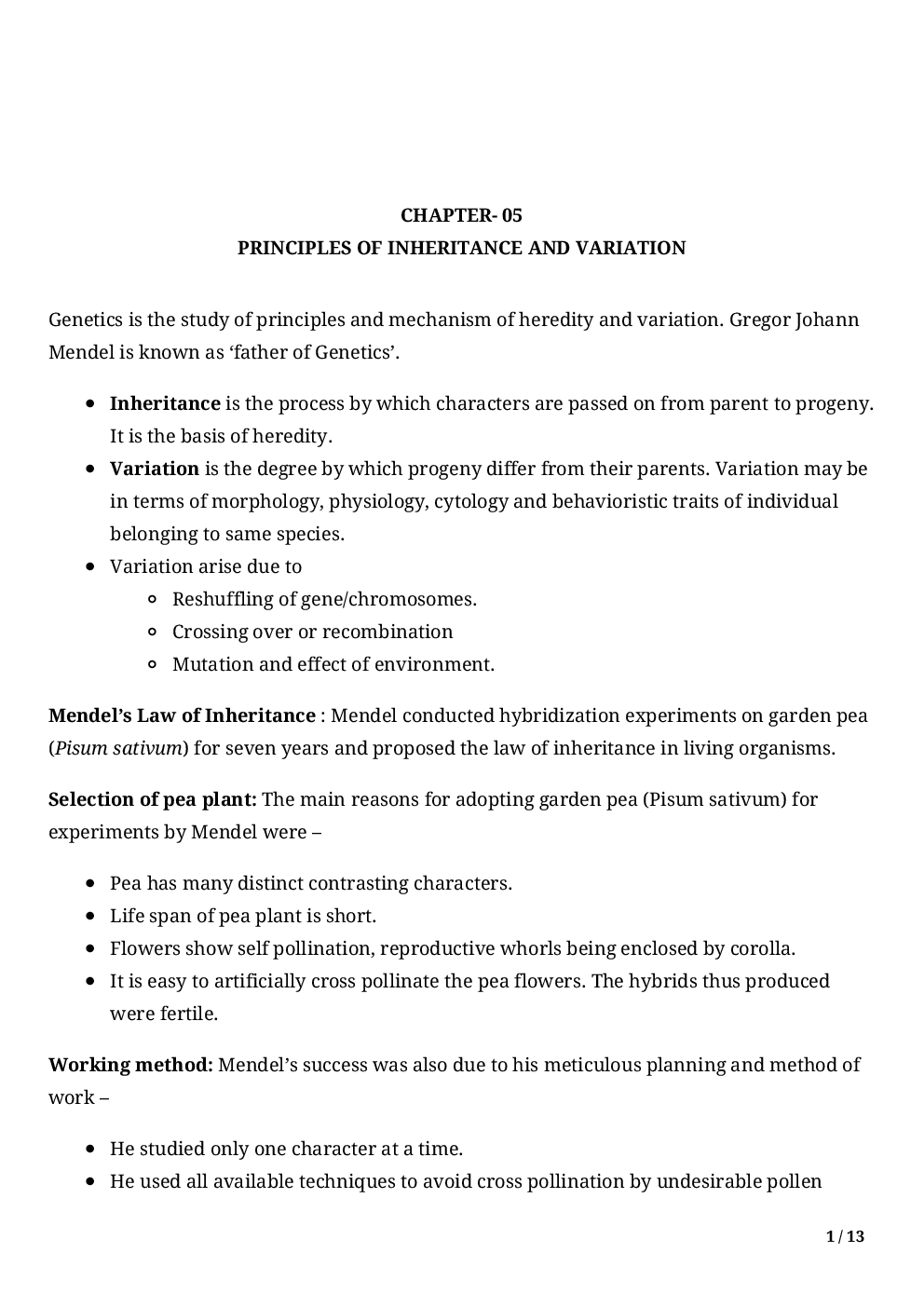 Biology-Principals Of Inheritance and variation Class 12th - Page 3
