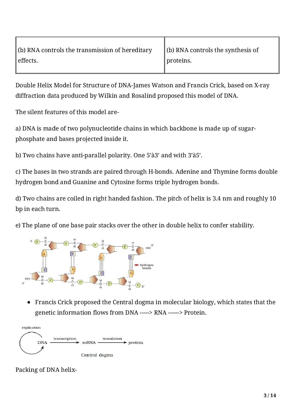 Biology - Molecular Basis Of Inheritance Class 12th - Page 5
