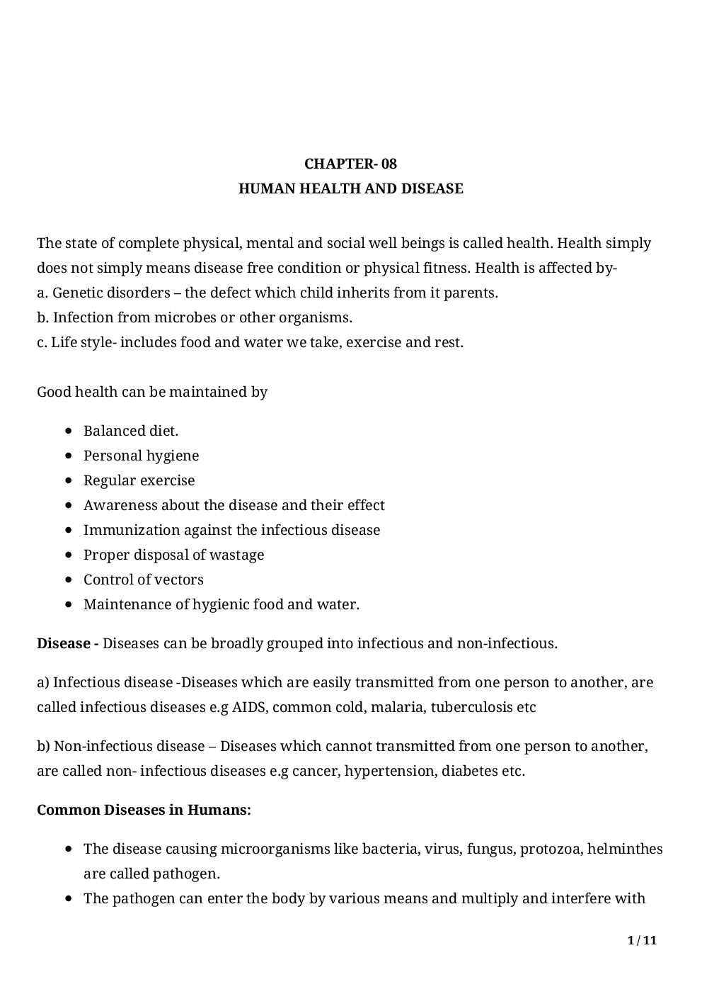 Biology-Human Health and Disease Class 12th - Page 3