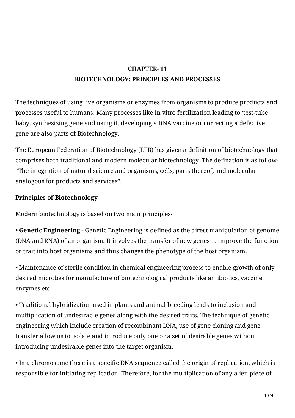 Biology-Biotechnology Principles and Processes Class 12th - Page 3