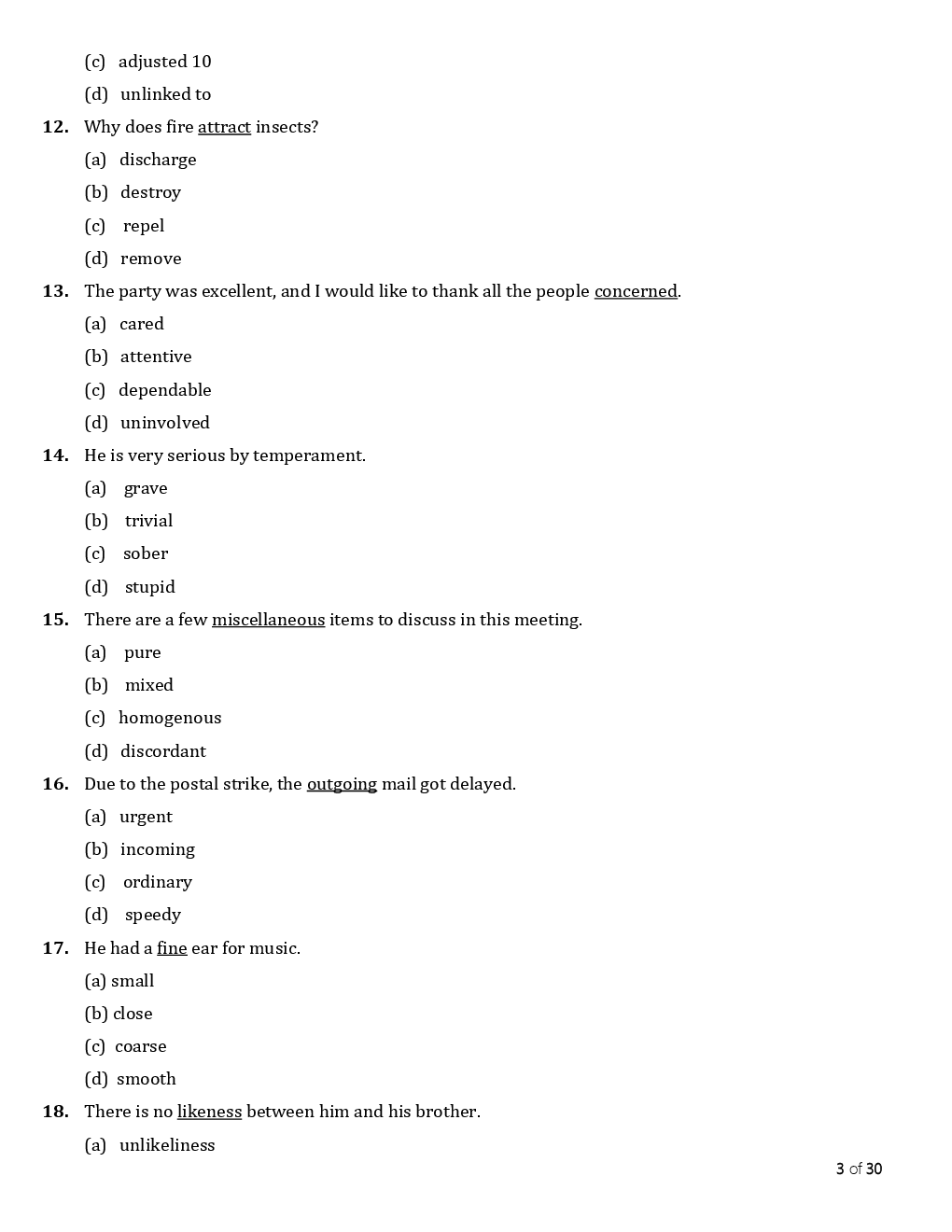 NDA-I General Ability Test Question Paper With Answer Key (2018) - Page 4