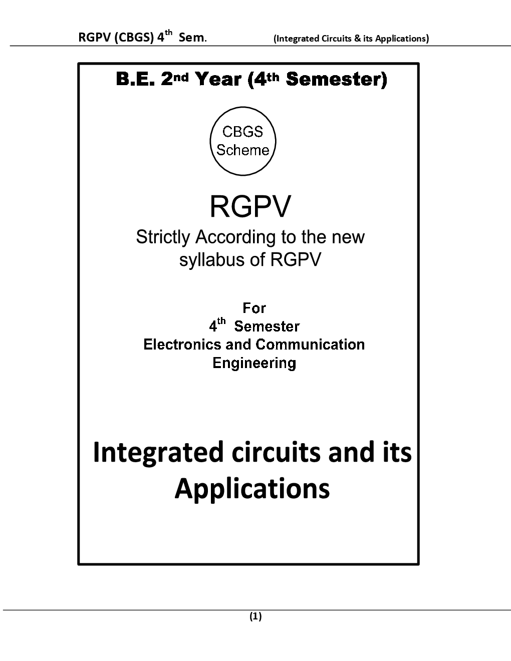 Integrated Circuits & Its Applications For RGPV BE 4th Sem Electronics And Communication Engineering - Page 2
