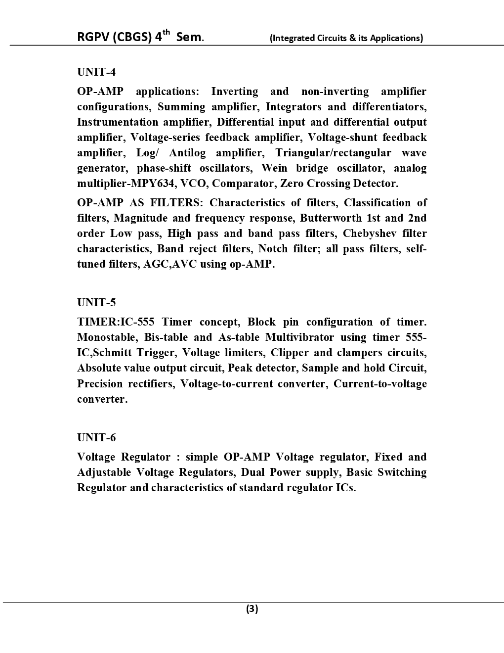 Integrated Circuits & Its Applications For RGPV BE 4th Sem Electronics And Communication Engineering - Page 4