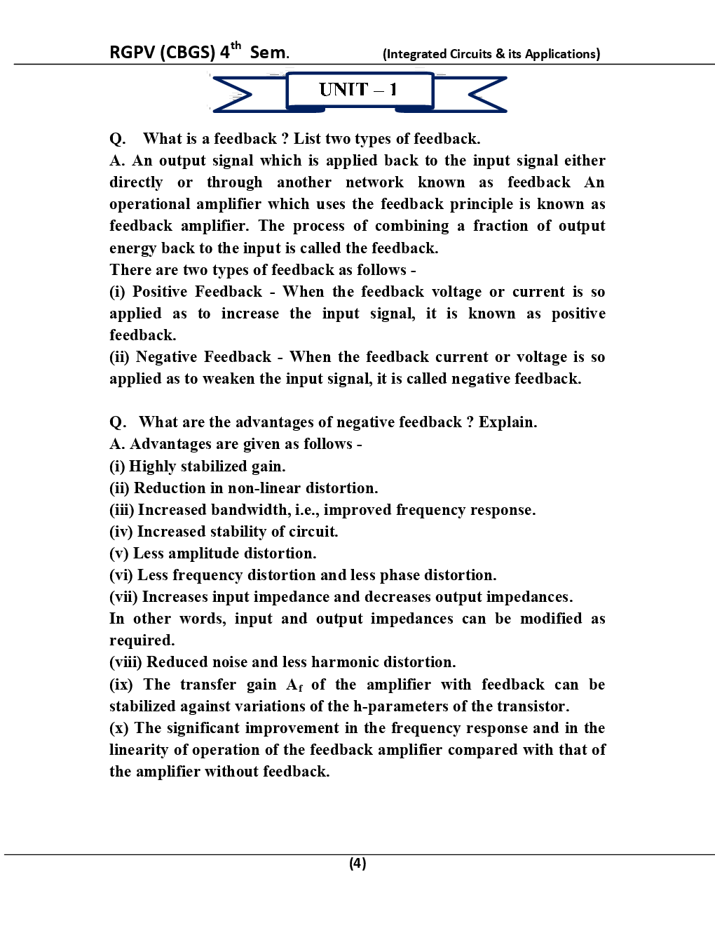 Integrated Circuits & Its Applications For RGPV BE 4th Sem Electronics And Communication Engineering - Page 5