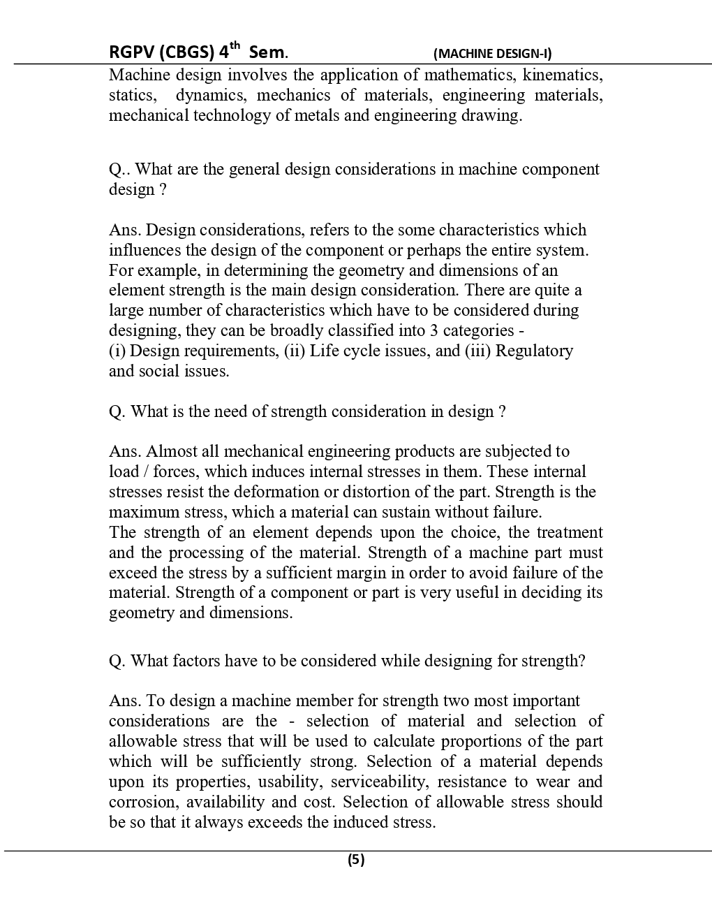 Machine Design-I For RGPV BE 4th Sem Mechanical Engineering - Page 5