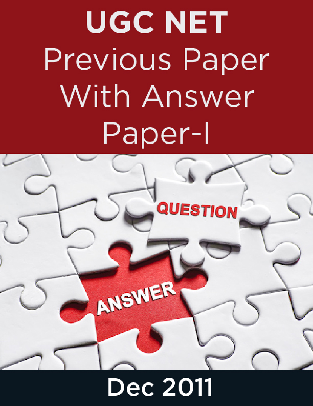 UGC NET Previous Paper With Answer Paper-I Dec 2011 - Page 1