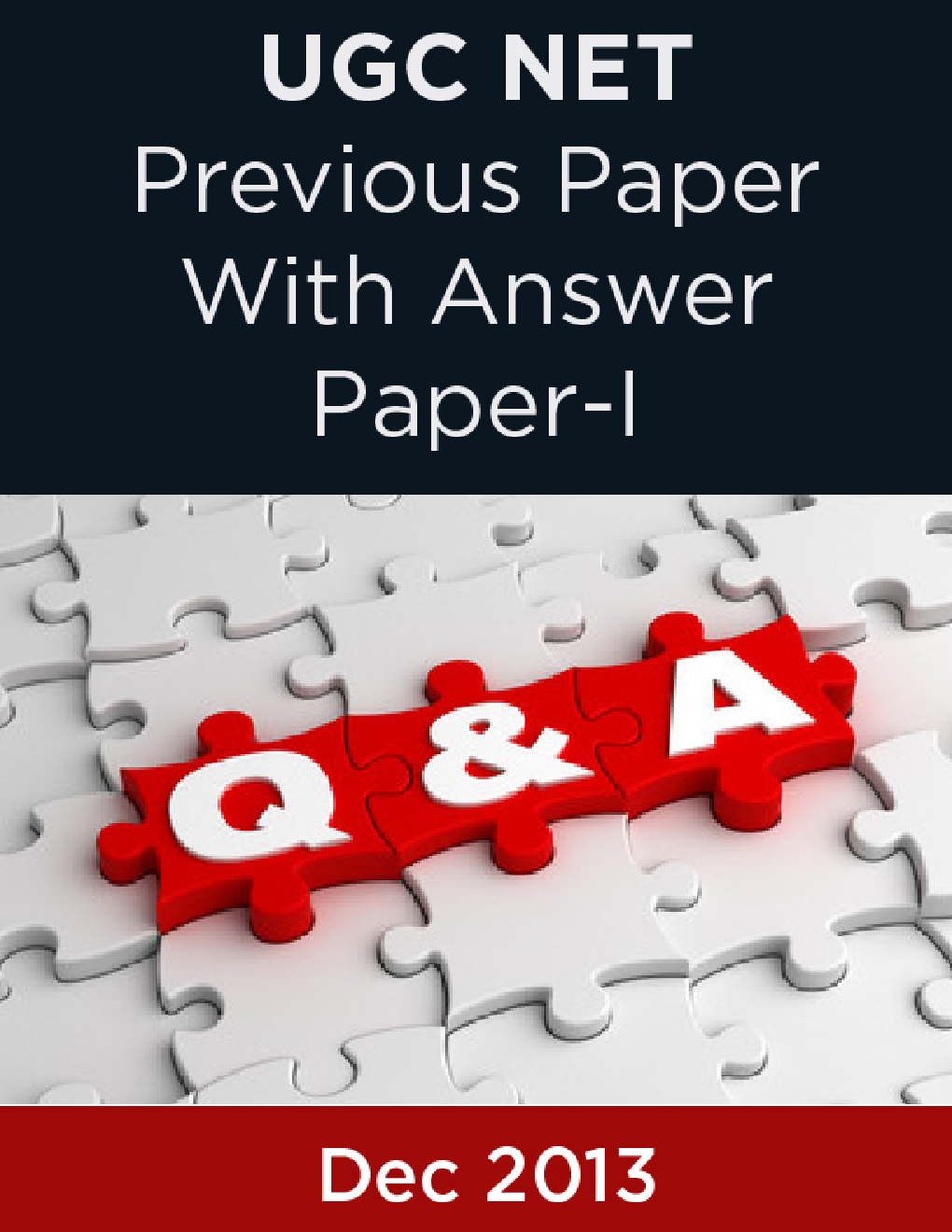 UGC NET Previous Paper With Answer Paper-I Dec 2013 - Page 1
