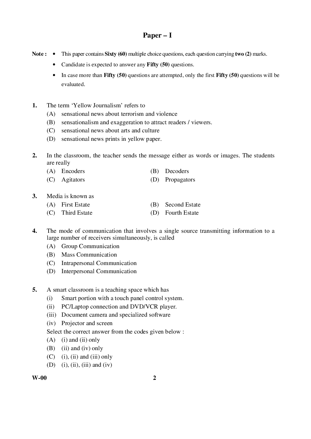 UGC NET Previous Paper With Answer Paper-I Dec 2014 - Page 2