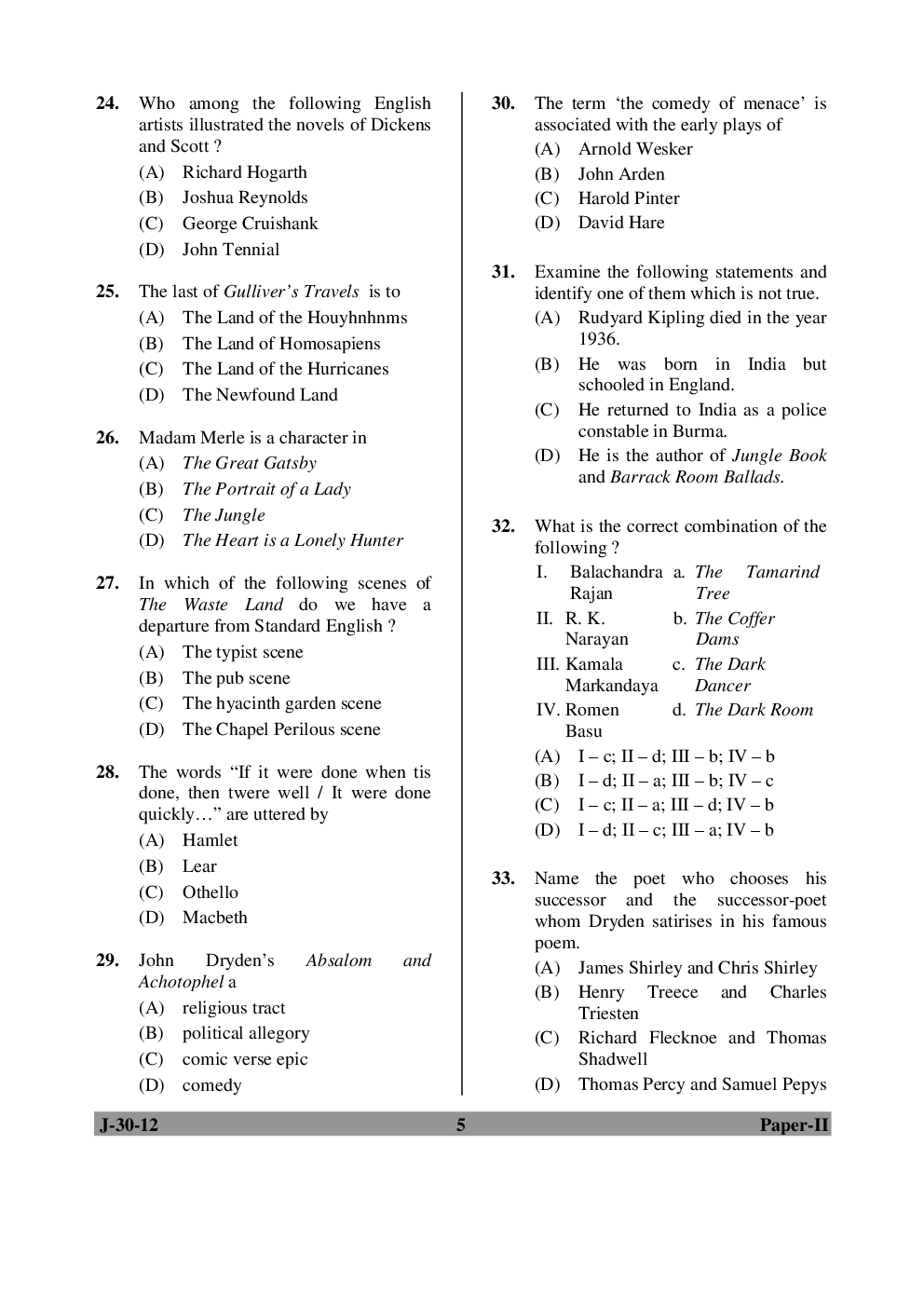 English Previous Year Paper With Answer (2012-2018) For UGC NET - Page 4