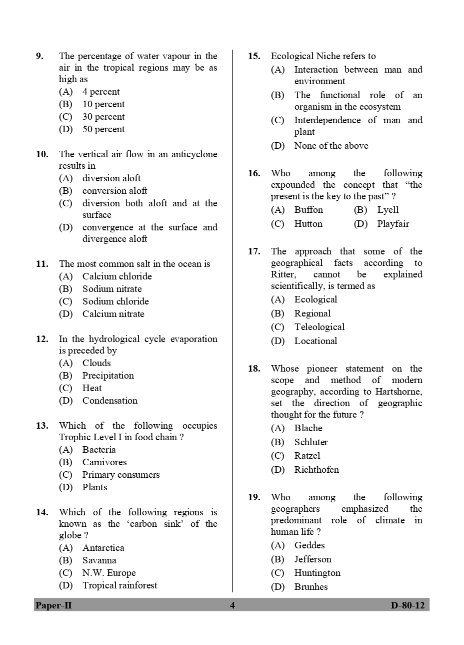Geography Previous Year Paper With Answer (2012-2017) For UGC NET - Page 3