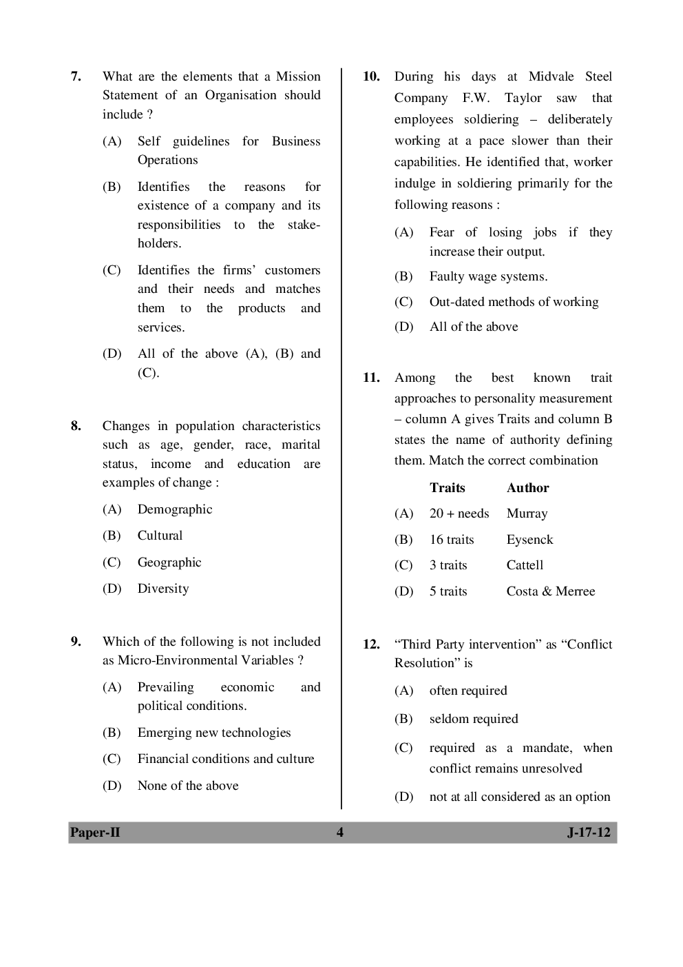 Management Previous Year Paper With Answer (2012-2018) For UGC NET - Page 3