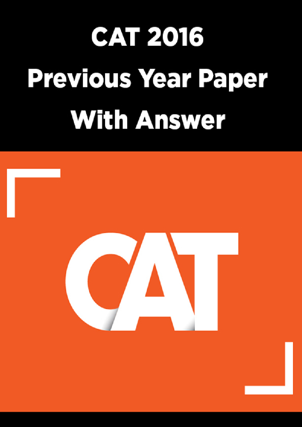 CAT 2016 Previous Year Paper With Answer - Page 1