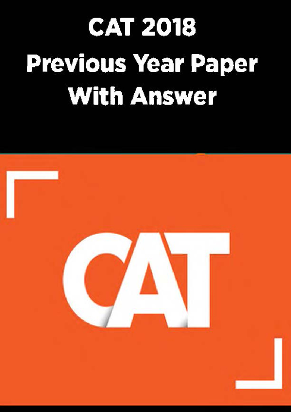CAT 2018 Previous Year Paper With Answer - Page 1