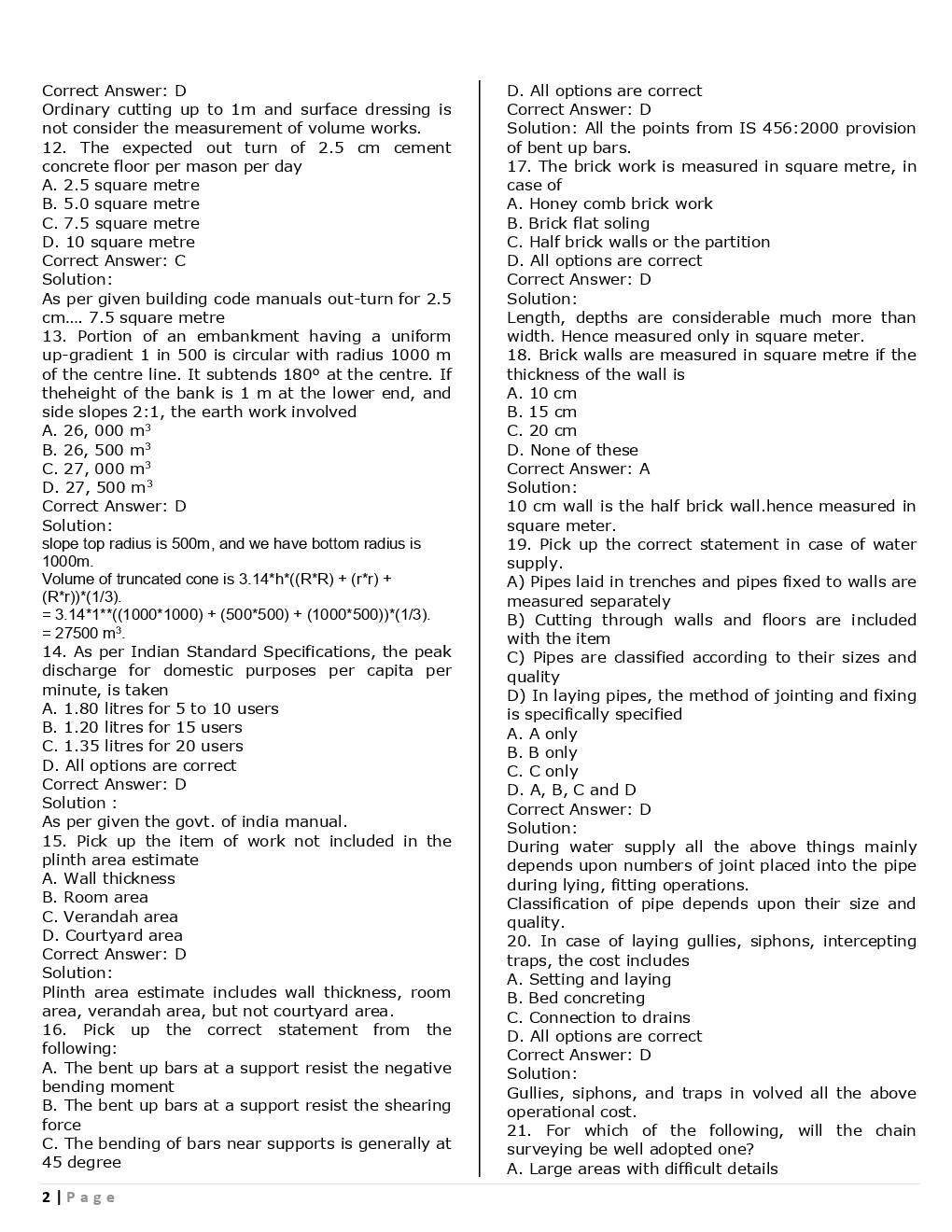 SSC JE Civil Previous Year Question Paper With Solution 2016 Set-1 - Page 3