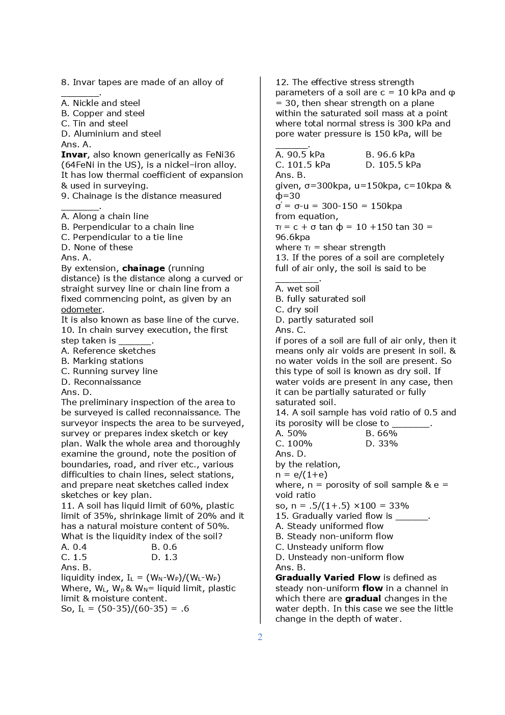 SSC JE Civil Previous Year Question Paper With Solution 2016 Set-5 - Page 3