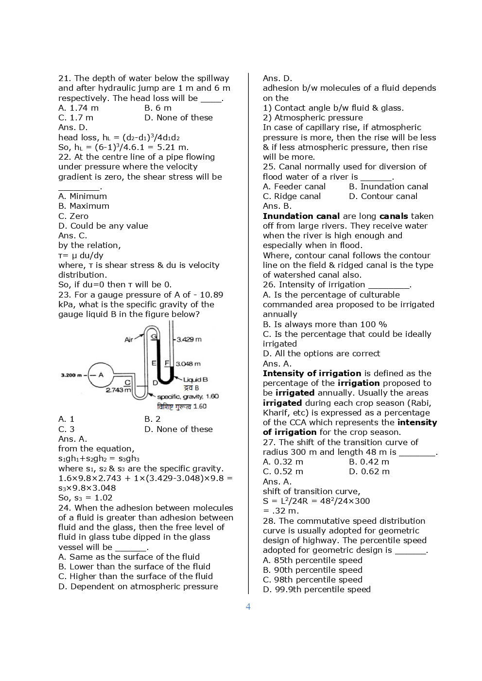 SSC JE Civil Previous Year Question Paper With Solution 2016 Set-5 - Page 5