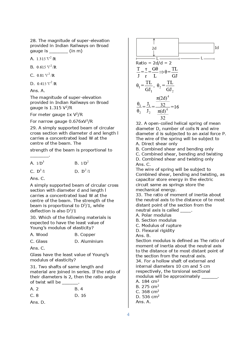 SSC JE Civil Previous Year Question Paper With Solution 2016 Set-6 - Page 5