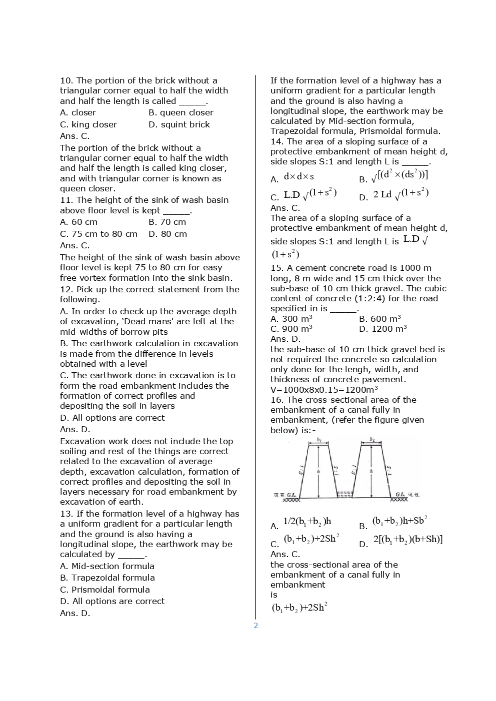 SSC JE Civil Previous Year Question Paper With Solution 2016 Set-7 - Page 3