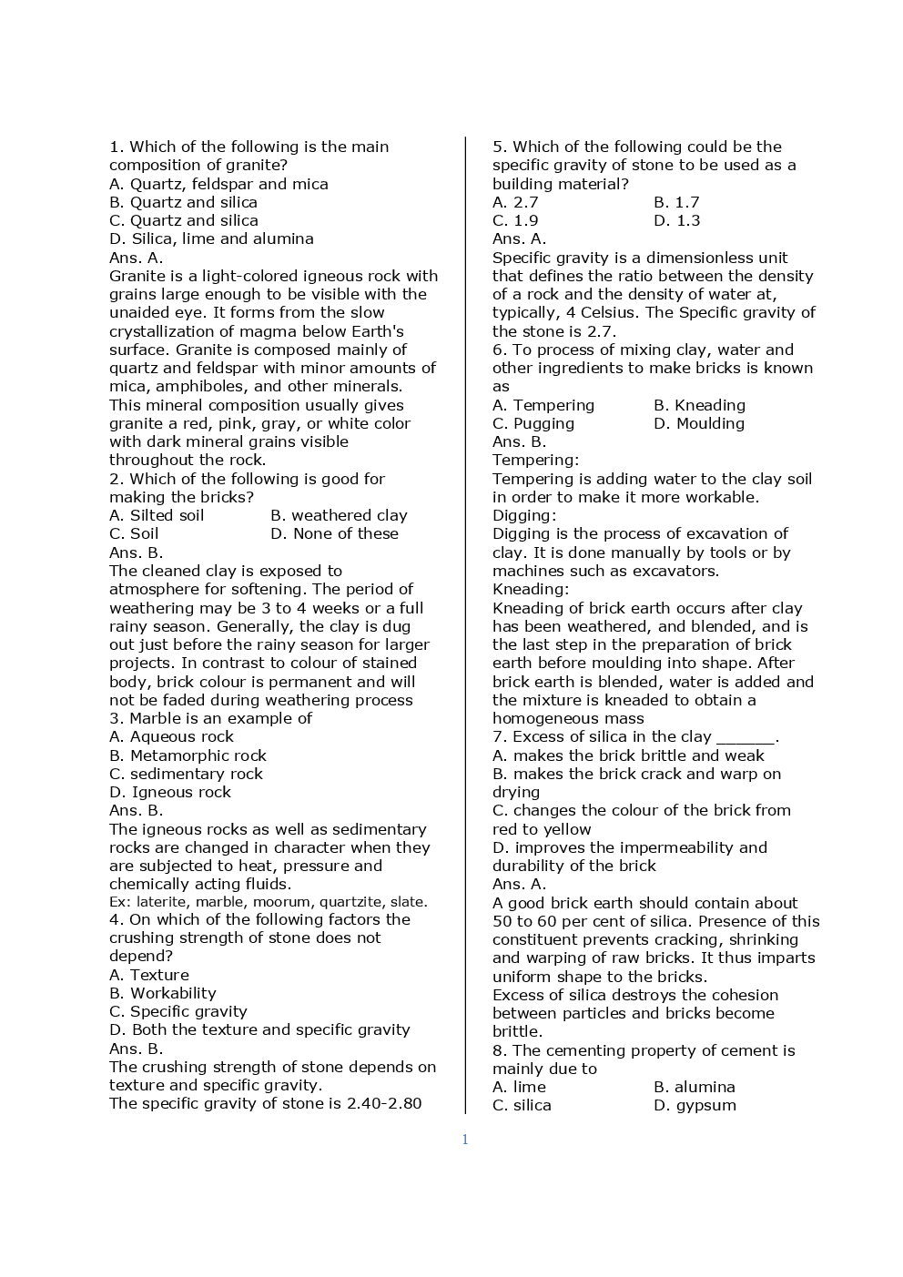 SSC JE Civil Previous Year Question Paper With Solution 2016 Set-8 - Page 2