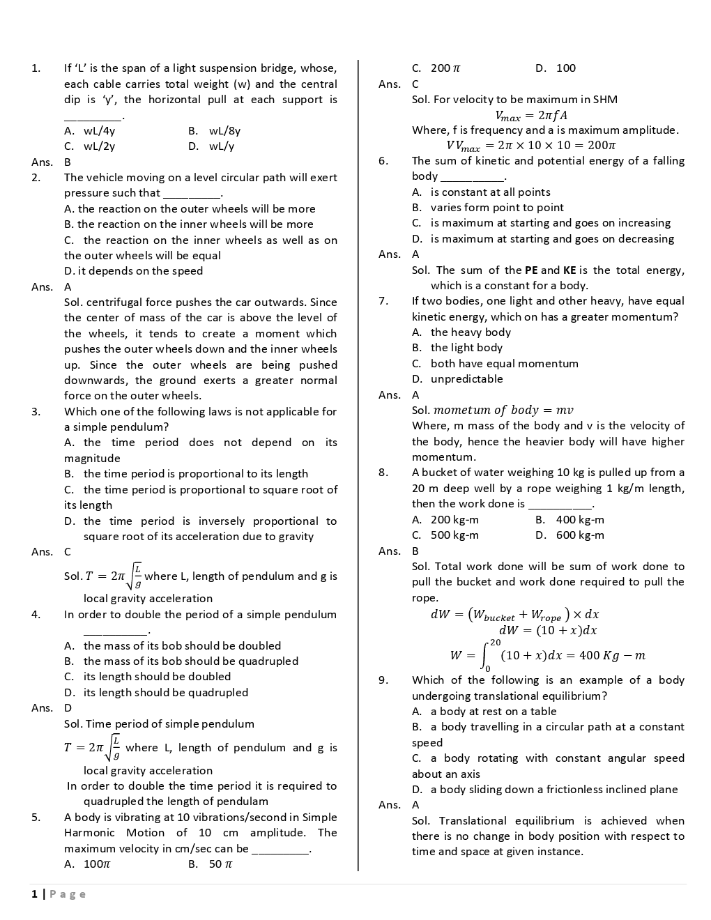 SSC JE Mechnical Previous Year Question Paper With Solution 2016 Set-6 - Page 2