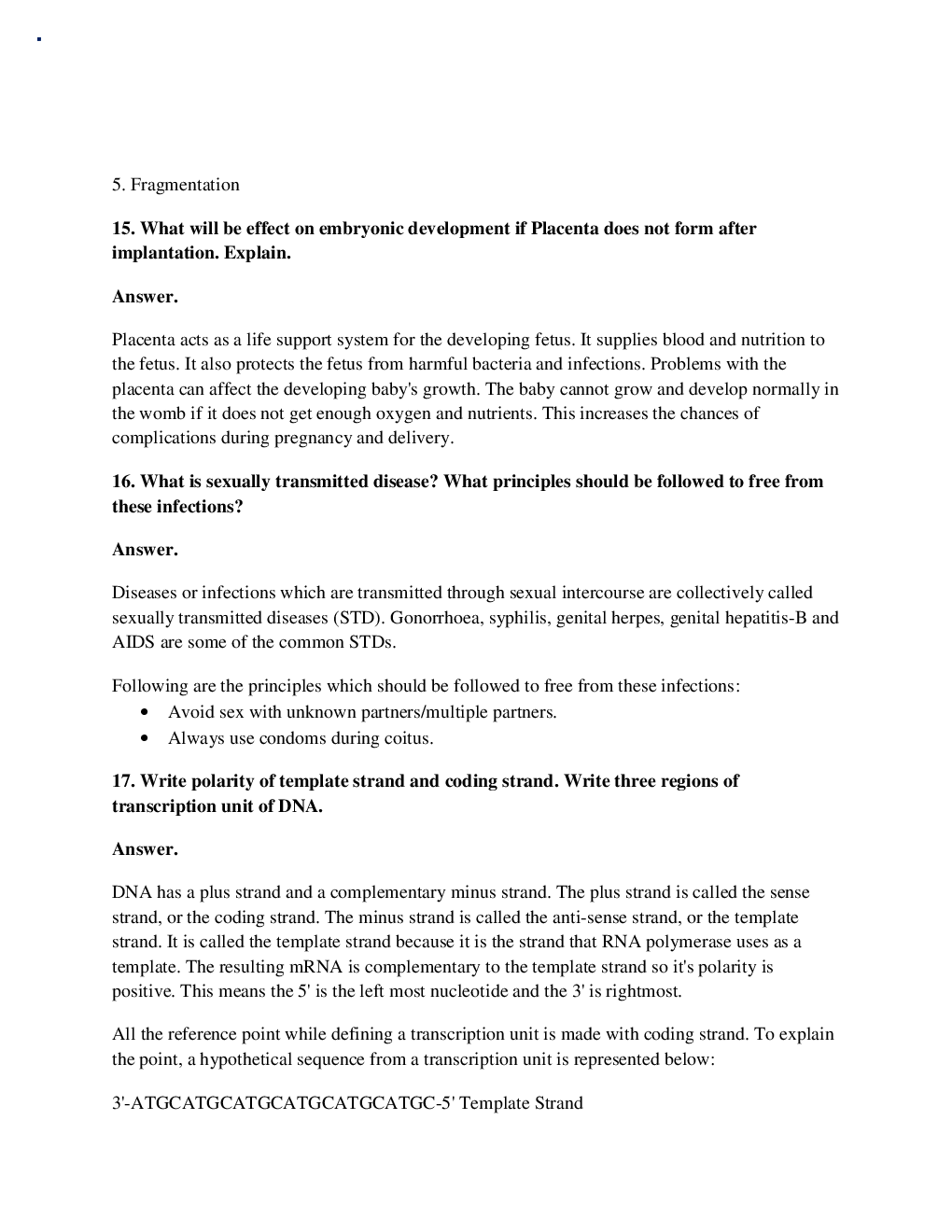 Rajasthan Board Class 12 Biology Solved Paper 2018 - Page 5